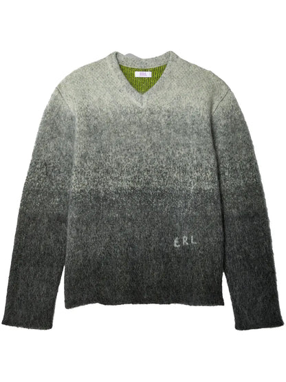 Gradient-Effect V-Neck Jumper