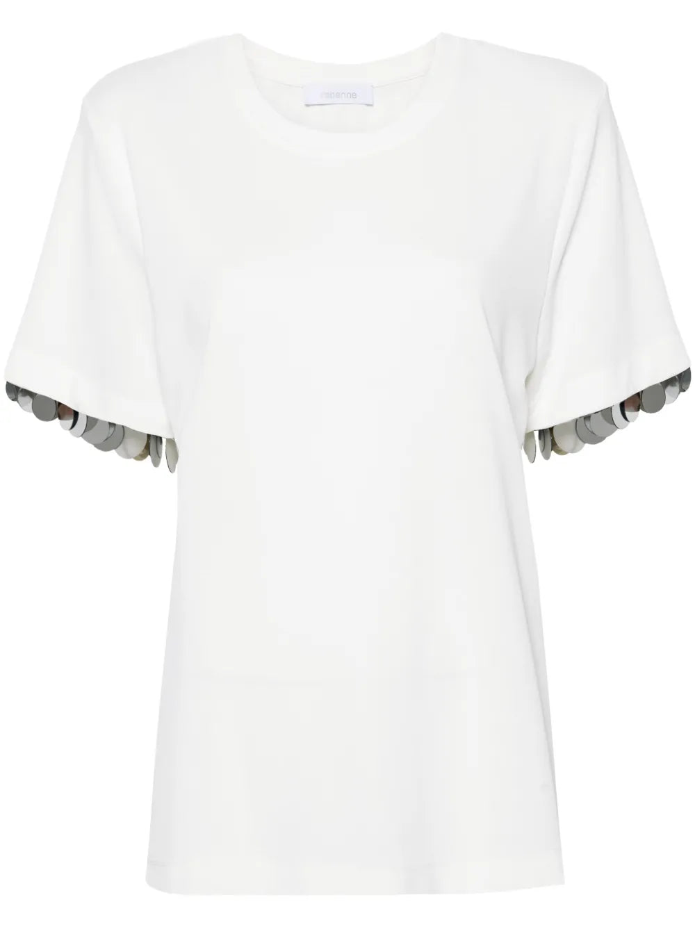 Paillette-Embellished Crepe T-Shirt
