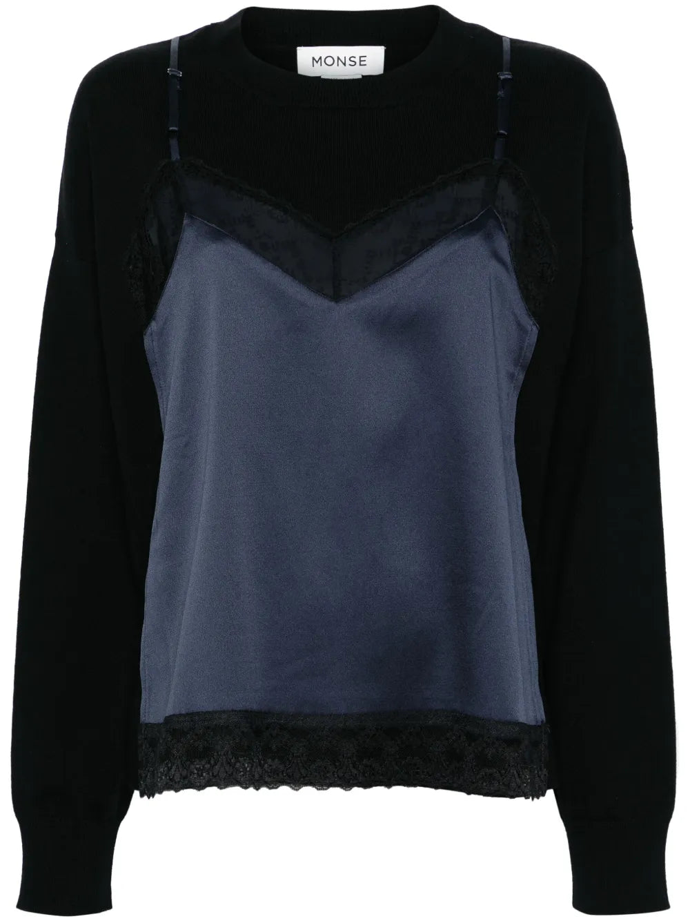 Slip-Detailed Wool-Blend Jumper