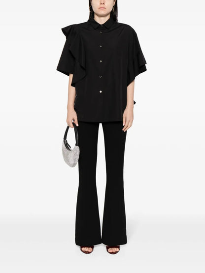 Ruffle-Detailing Cotton Shirt