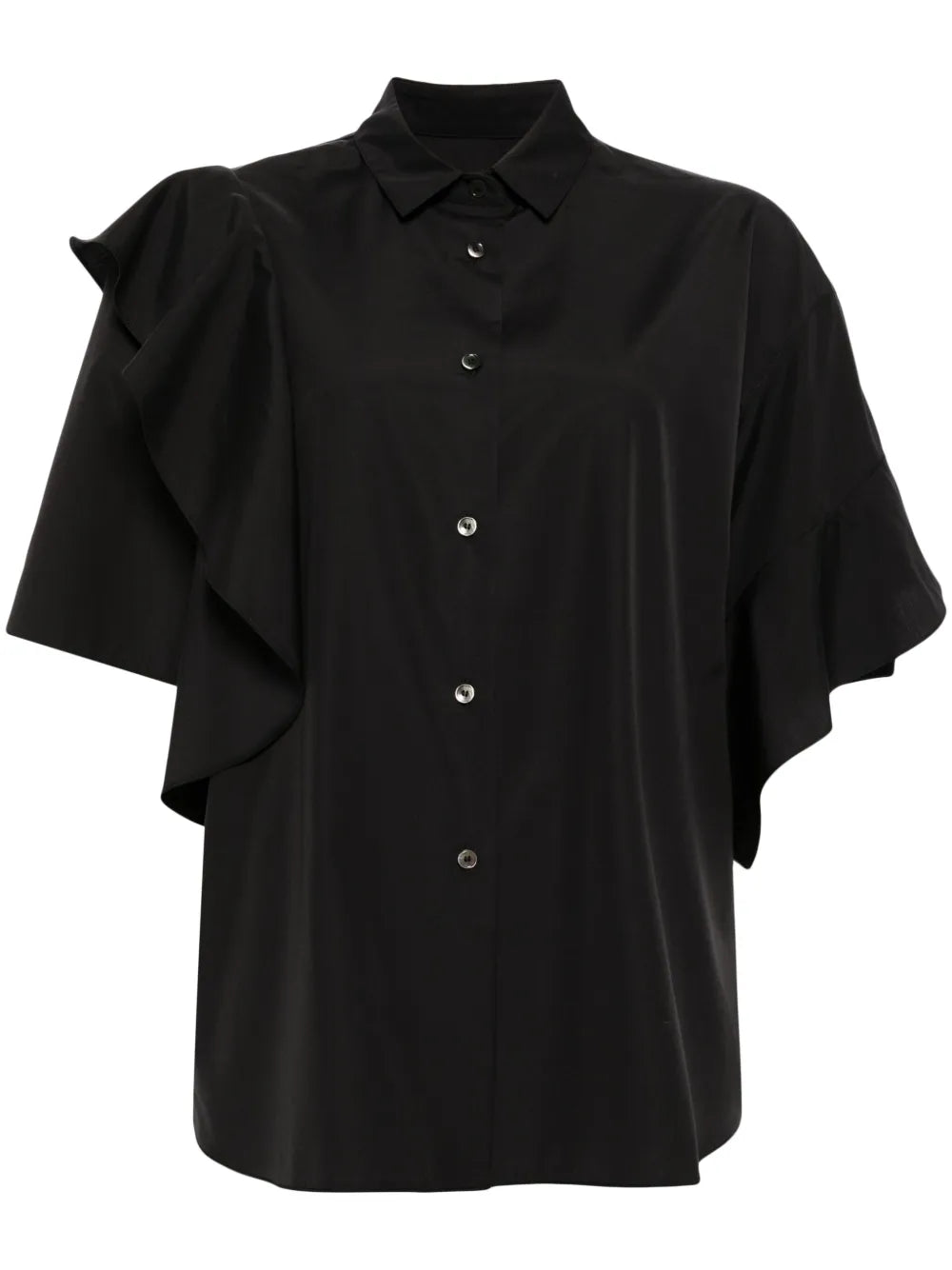 Ruffle-Detailing Cotton Shirt