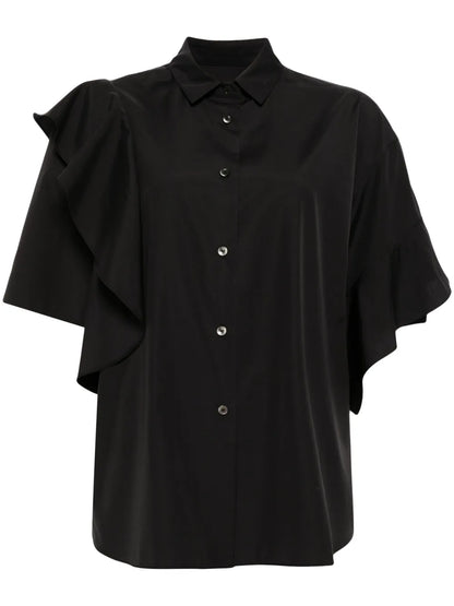 Ruffle-Detailing Cotton Shirt