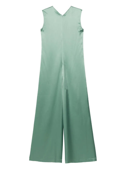Antonia Sleeveless Satin Jumpsuit