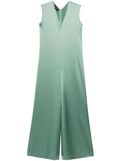 Antonia Sleeveless Satin Jumpsuit