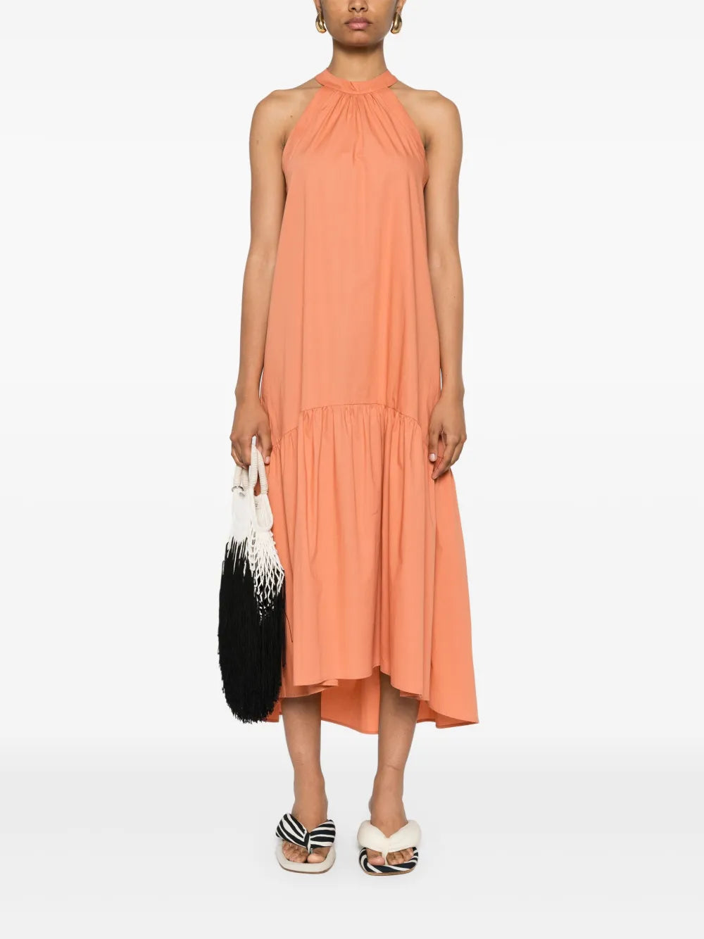 Halterneck Cotton Maxi Dress