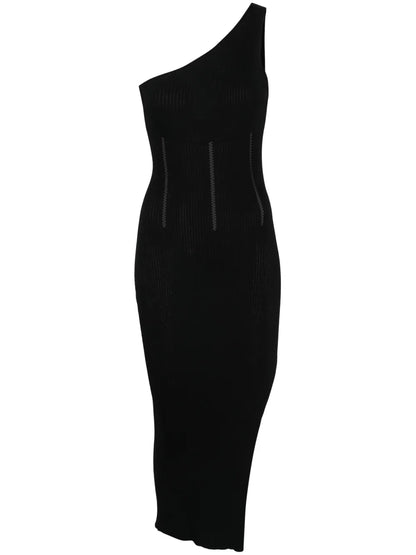 Ribbed-Knit Midi Dress