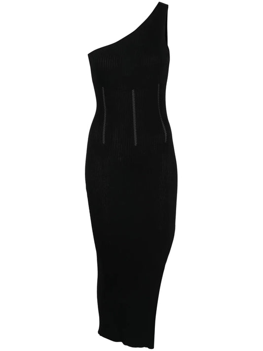 Ribbed-Knit Midi Dress