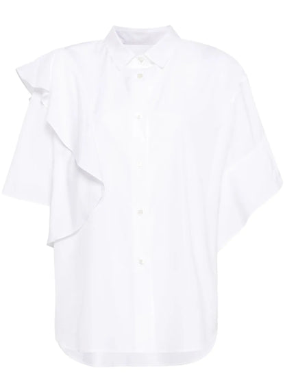Ruffled Short-Sleeve Shirt