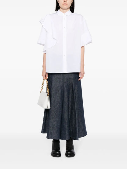 Ruffled Short-Sleeve Shirt