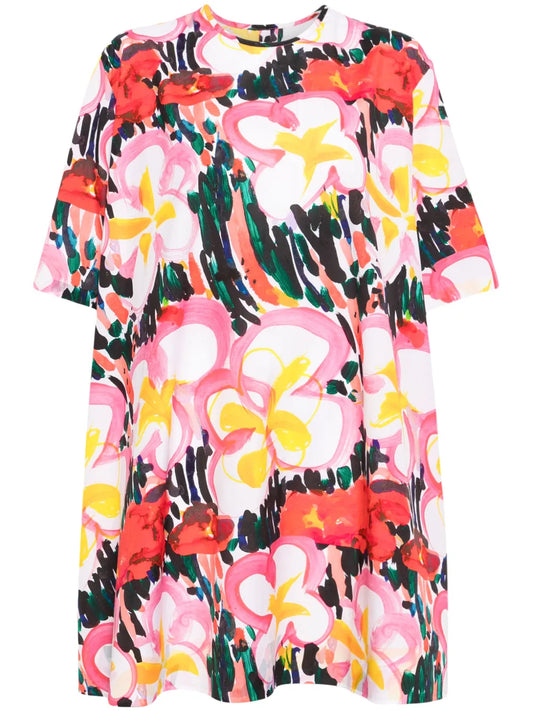 Floral-Print Cotton Dress