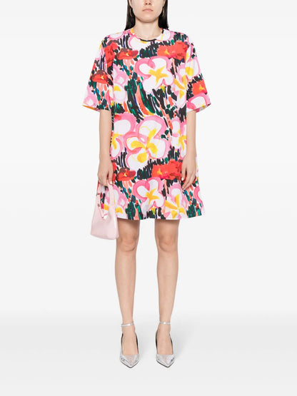Floral-Print Cotton Dress