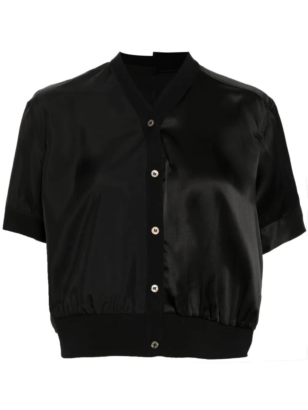 V-Neck Button-Down Shirt
