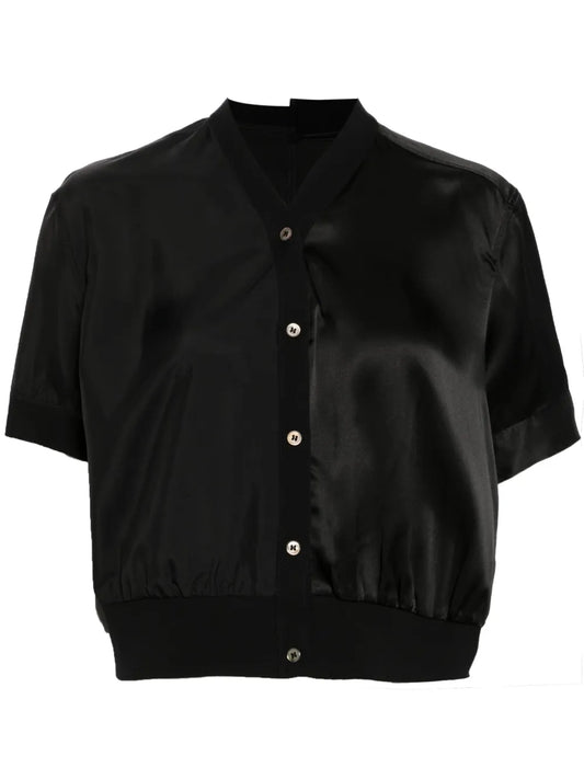 V-Neck Button-Down Shirt