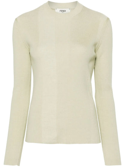 Crew-Neck Ribbed Jumper