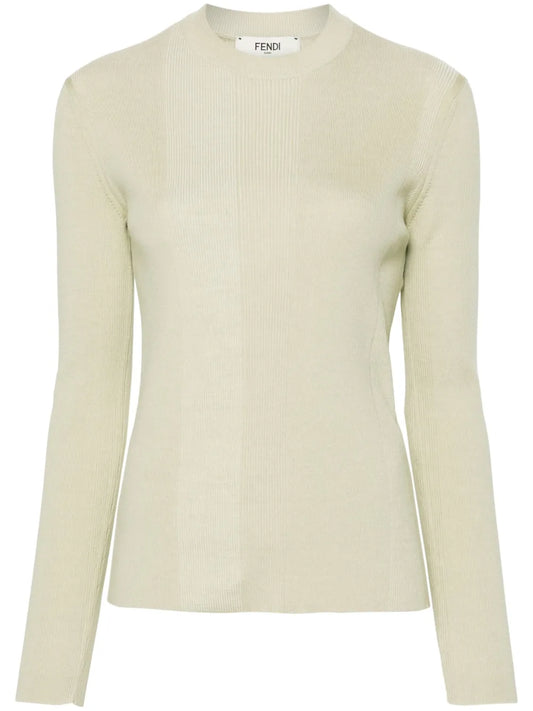 Crew-Neck Ribbed Jumper