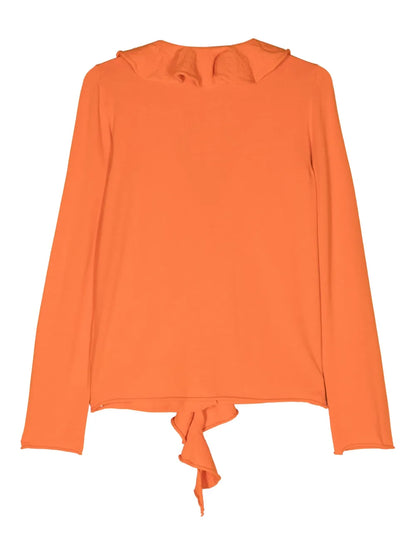 V-Neck Ruffled Cardigan