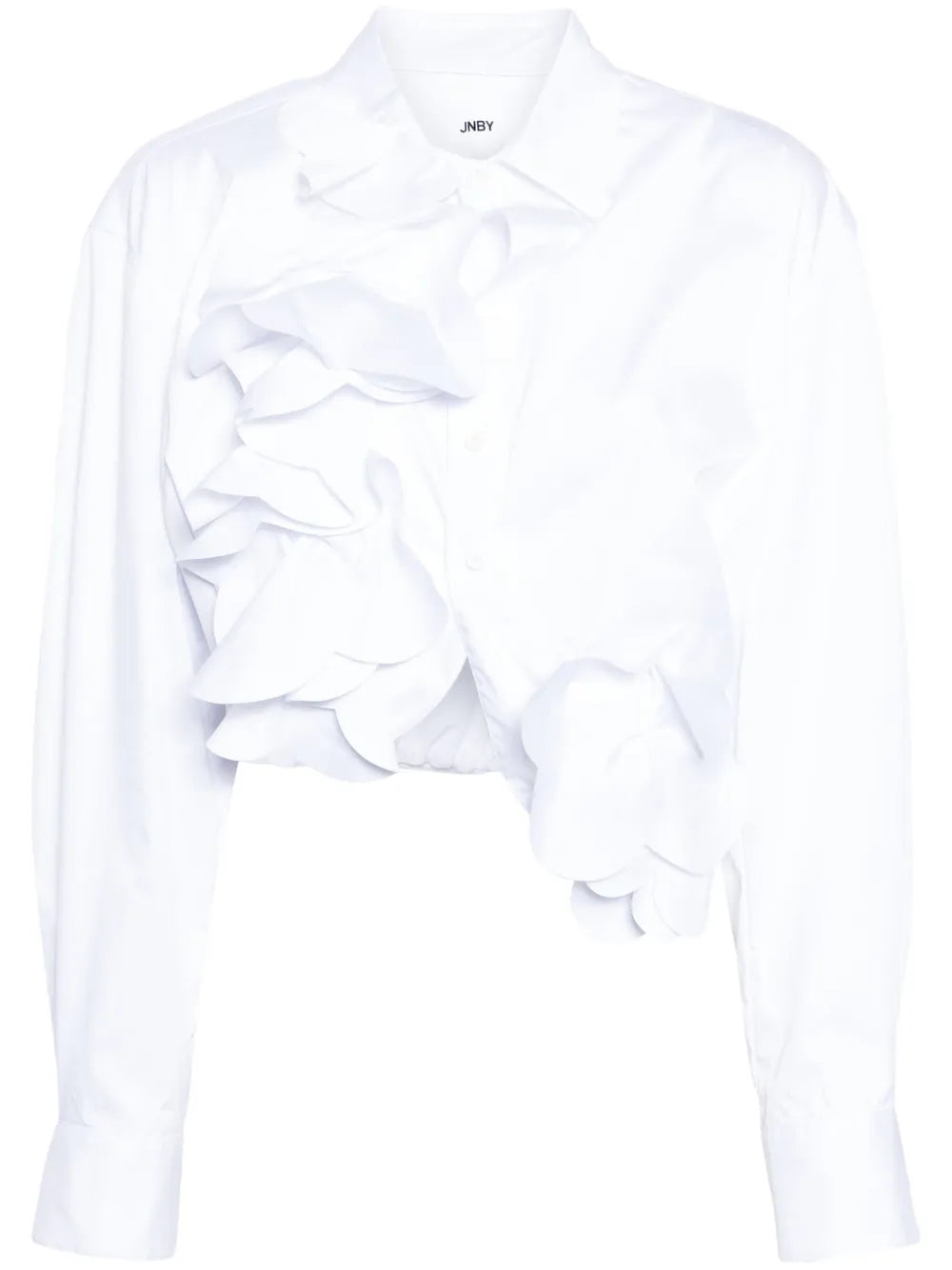 Flower-Detailing Cotton Shirt