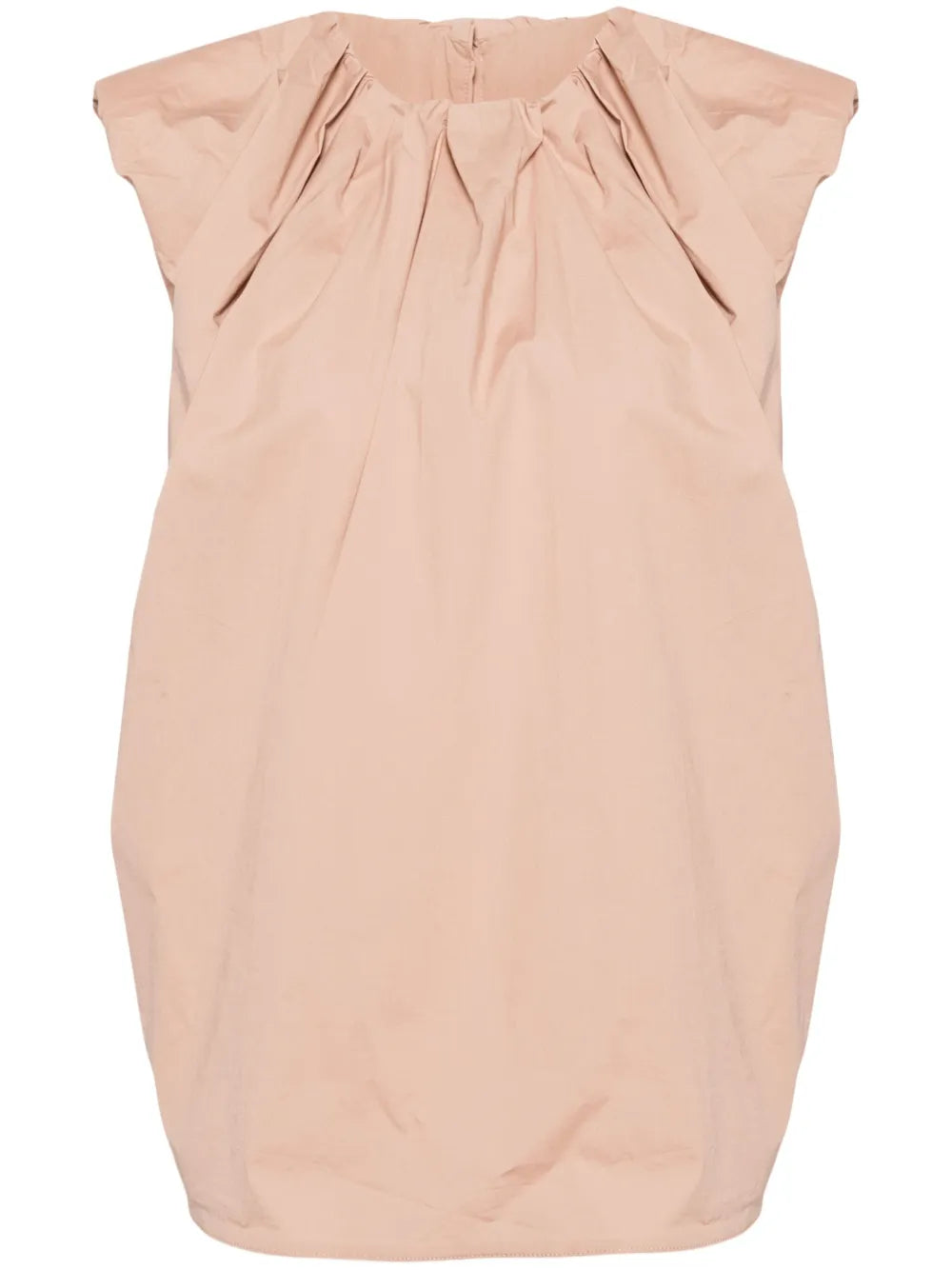 Frilled-Neck Cotton T-Shirt