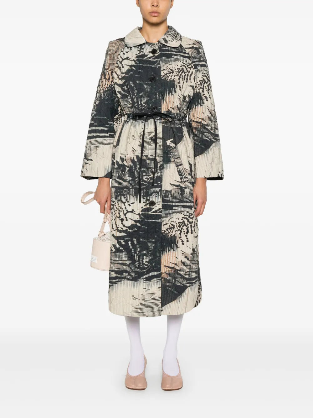 Long Bind Quilted Coat