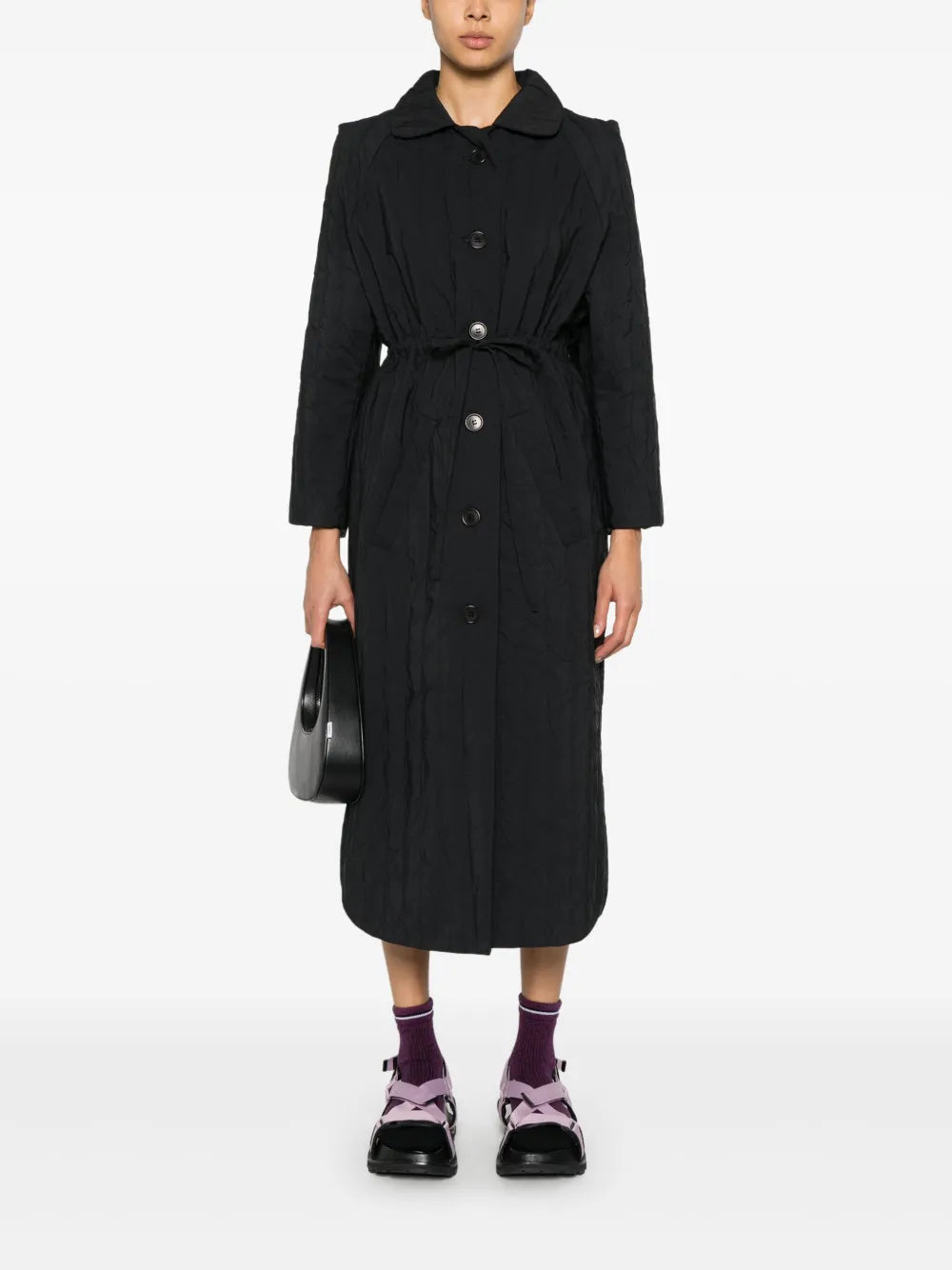 Long Bind Quilted Coat