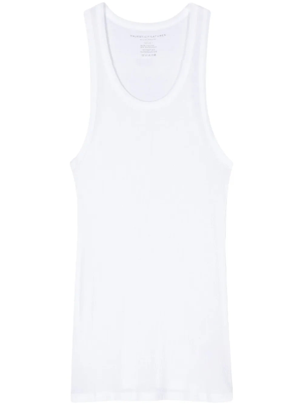 Semi-Sheer Fine Ribbed Tank Top