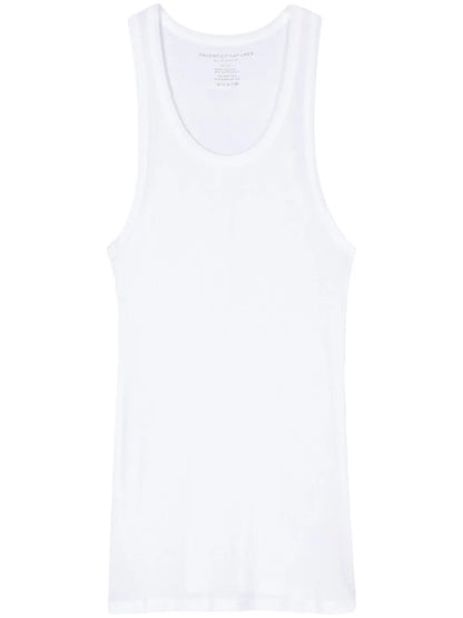 Semi-Sheer Fine Ribbed Tank Top