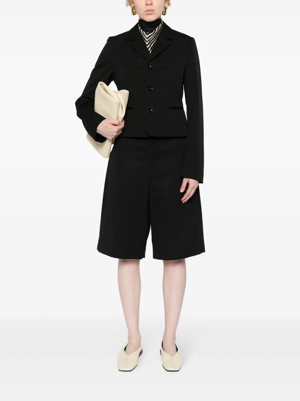 Knee-Length Cotton Shorts