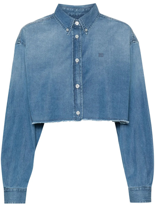Cropped Denim Shirt