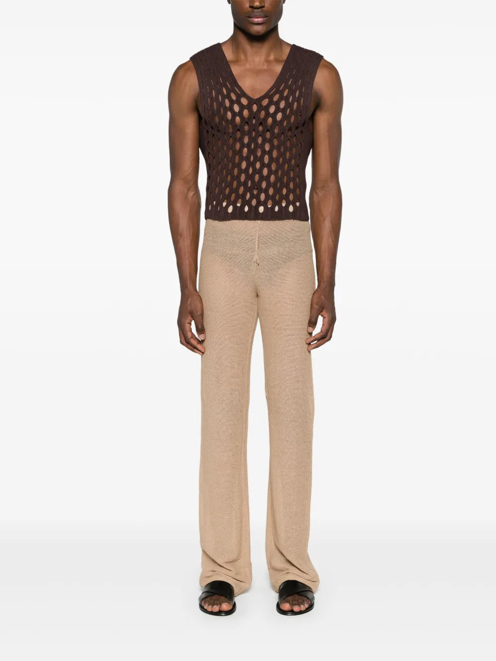 Mermaid Cotton-Blend Trousers