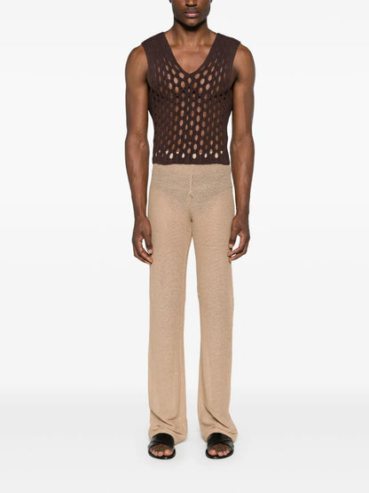 Mermaid Cotton-Blend Trousers