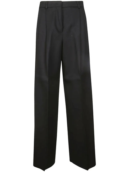 High-Waisted Straight-Leg Trousers