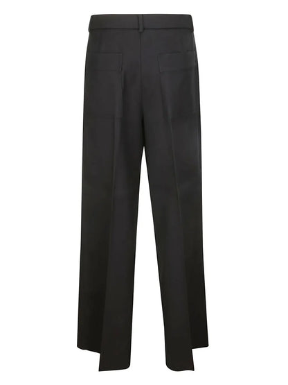 High-Waisted Straight-Leg Trousers