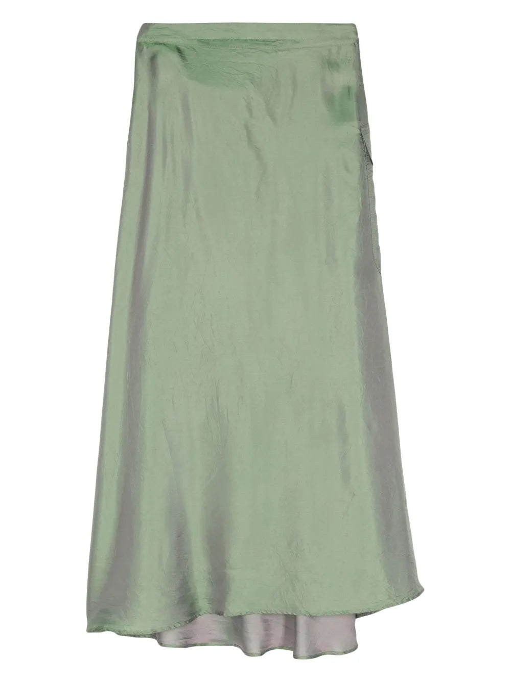 Metallic Wrap Midi Skirt