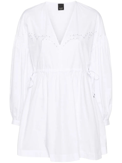 Drawstring-Waist Mini Dress