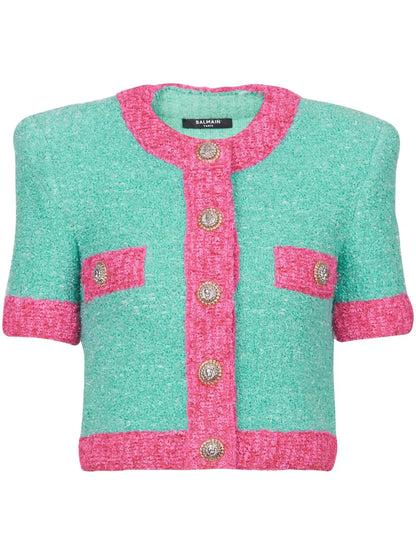 Two-Tone Chenille Cardigan