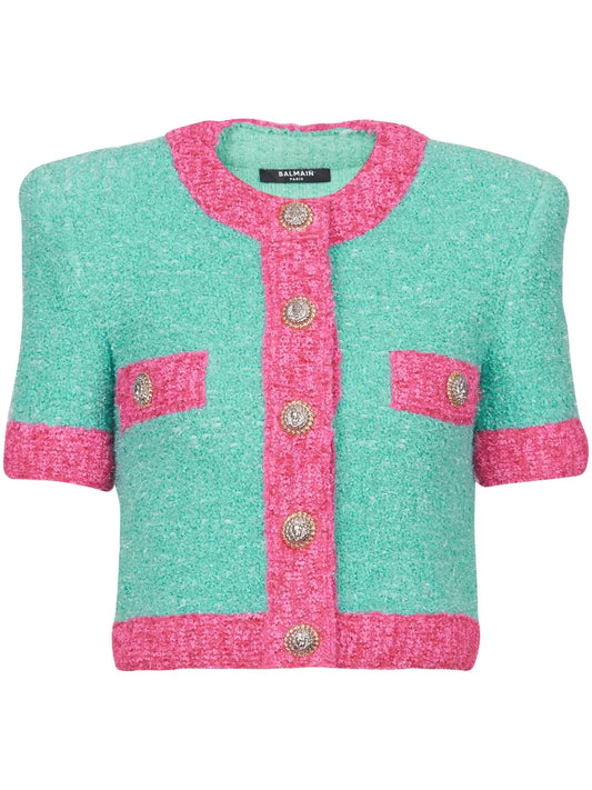 Two-Tone Chenille Cardigan