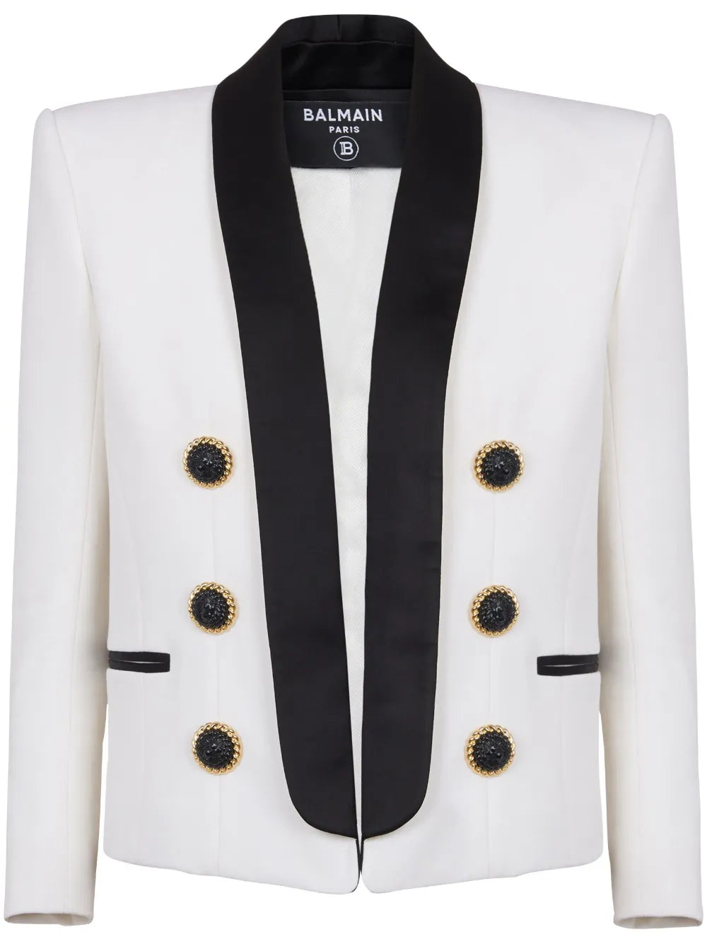 Open-Front Wool Blazer
