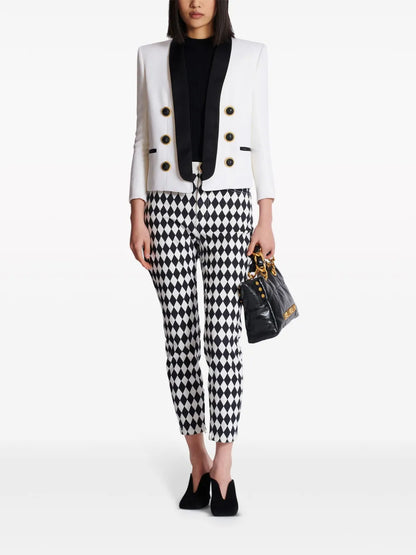 Open-Front Wool Blazer