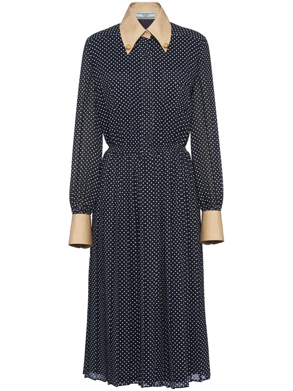 Polka-Dot Georgette Dress