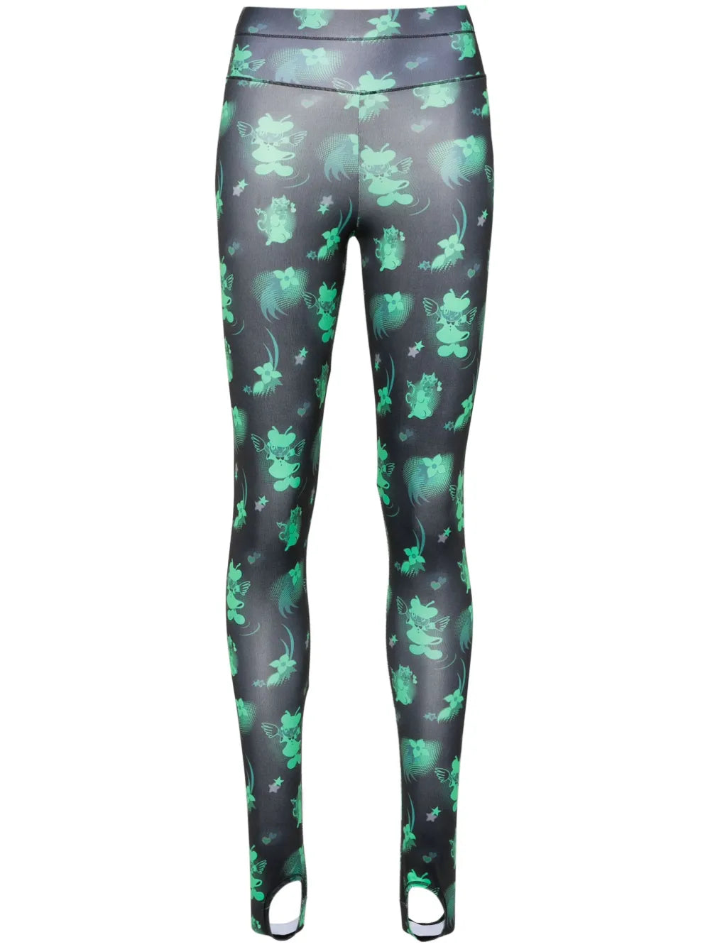 Neon Cartoon-Print Leggings