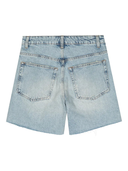 Raye Mid-Rise Denim Shorts