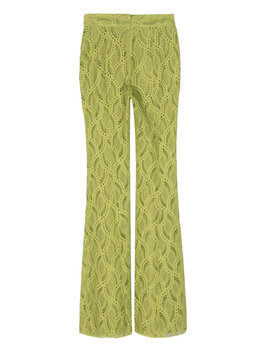 Crochet-Knit Flared Trousers