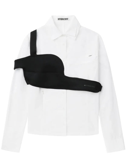Chest-Band Cotton Shirt