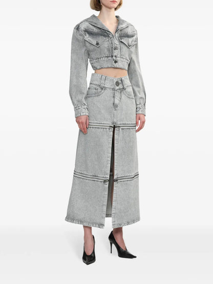 Denim Midi Skirt