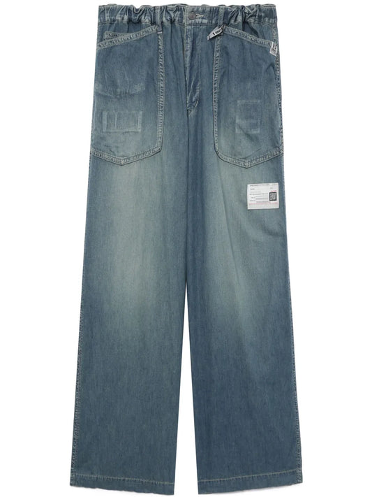 Adjustable Wide-Leg Jeans