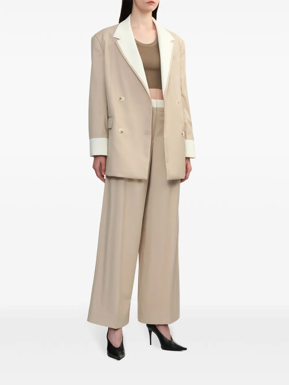 Wide-Leg Tailored Trousers