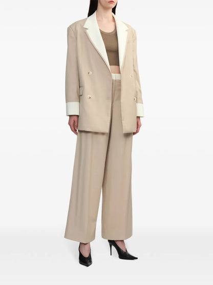 Wide-Leg Tailored Trousers