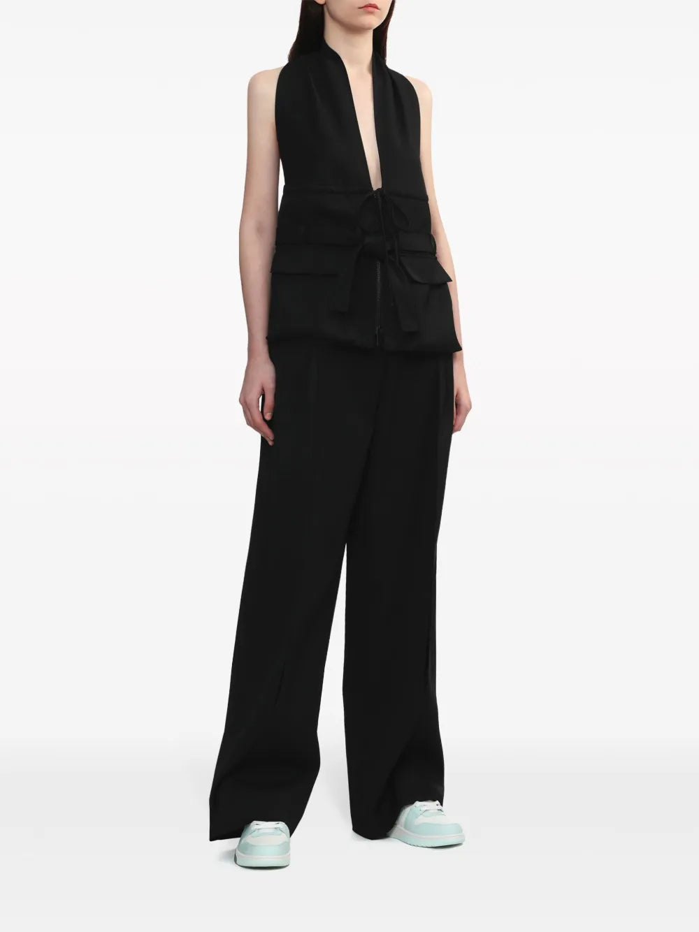 Belted Halterneck Vest