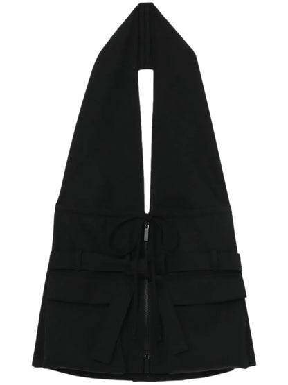 Belted Halterneck Vest
