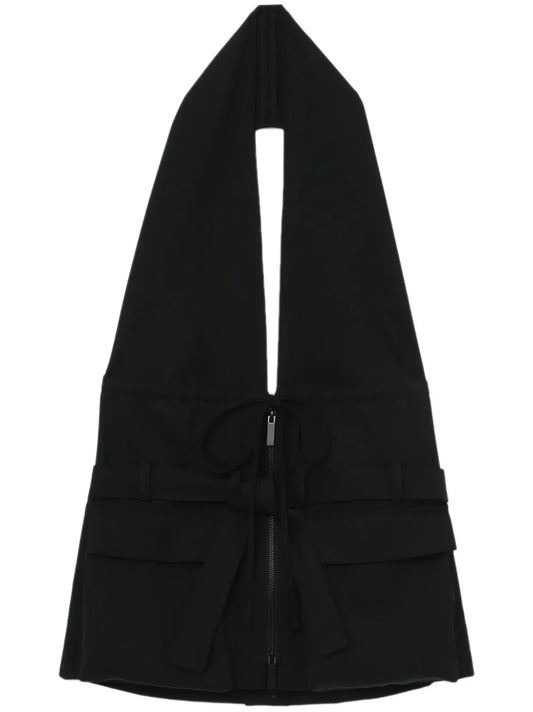 Belted Halterneck Vest